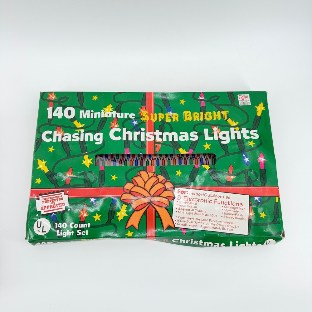 Midwestern Home Products 140 Chasing Christmas Lights Multicolor 50ft - New!